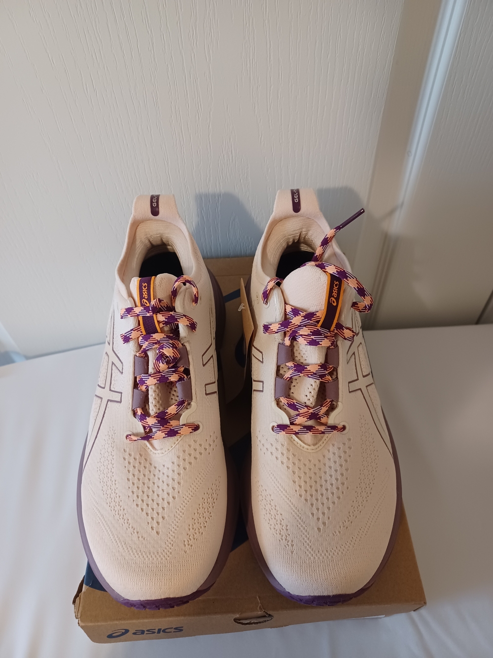 ASICS Women's Blush Pink Running Shoes with Purple Accents - Picture 3 of 14